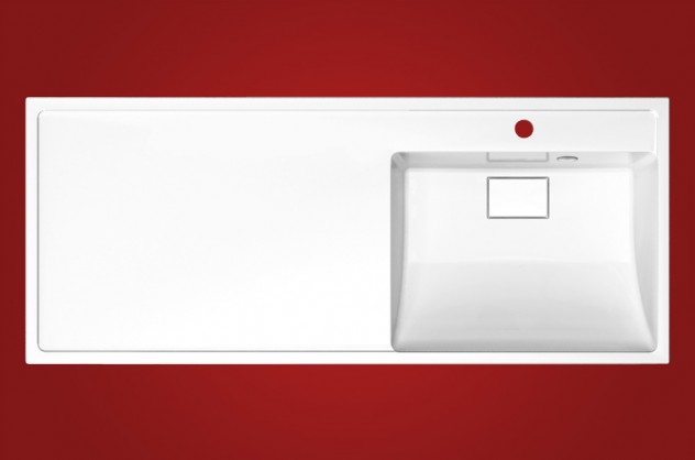 Раковина-столешница Paola Magenta 1200 R универсальная